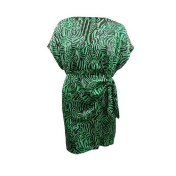 MICHAEL Michael Kors Green Leaf Print Mini Dress - Picture 5 of 5